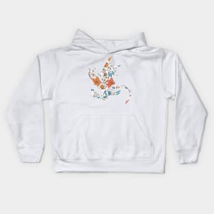 Floral Dragon - Nature Art Kids Hoodie